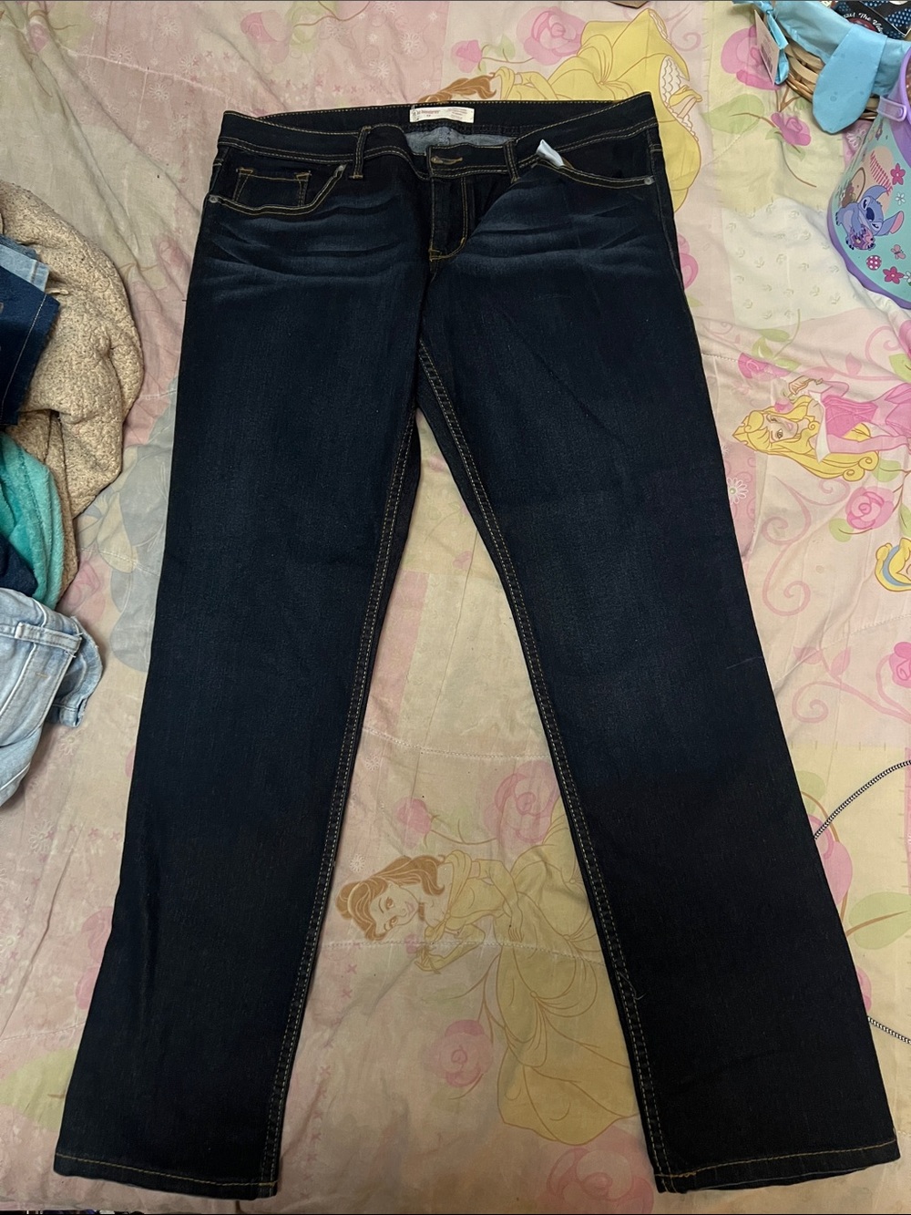 No Boundaries Dark Blue Straight Leg Jeans